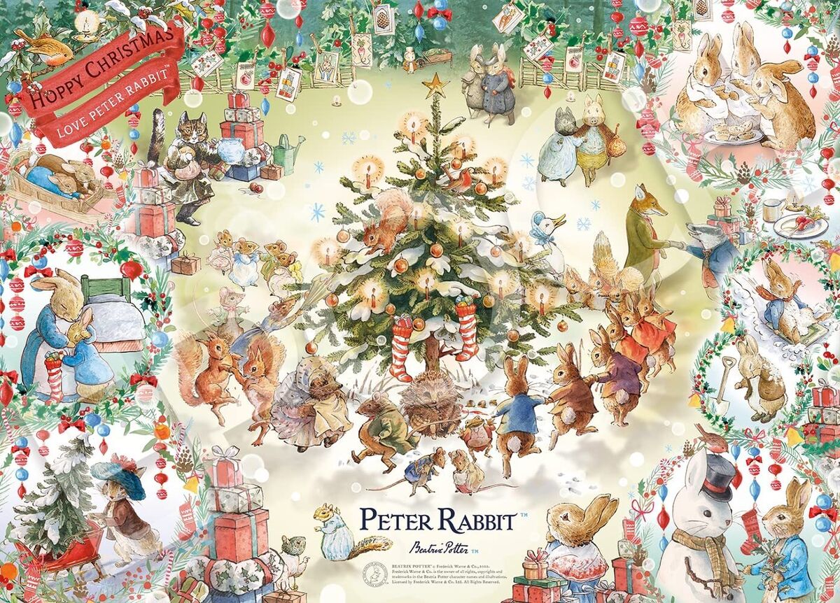 廃番品【新品未使用】 PETER RABBIT ABC 箱付き Epoch 500pc Jigsaw Puzzle PETER RABBIT Hoppy Christmas