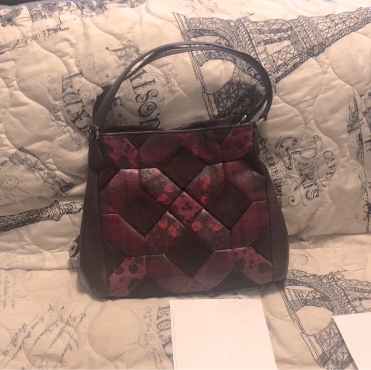 Coach Edie 31 Patchwork Leather Shoulder Bag Large Purple Women - Image 3 of 4