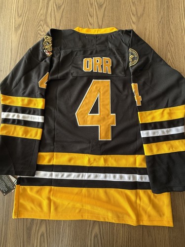 Bobby Orr Boston Bruins Black "1975-1976 Bicentennial Throwback" CCM NHL Jersey - Picture 8 of 8