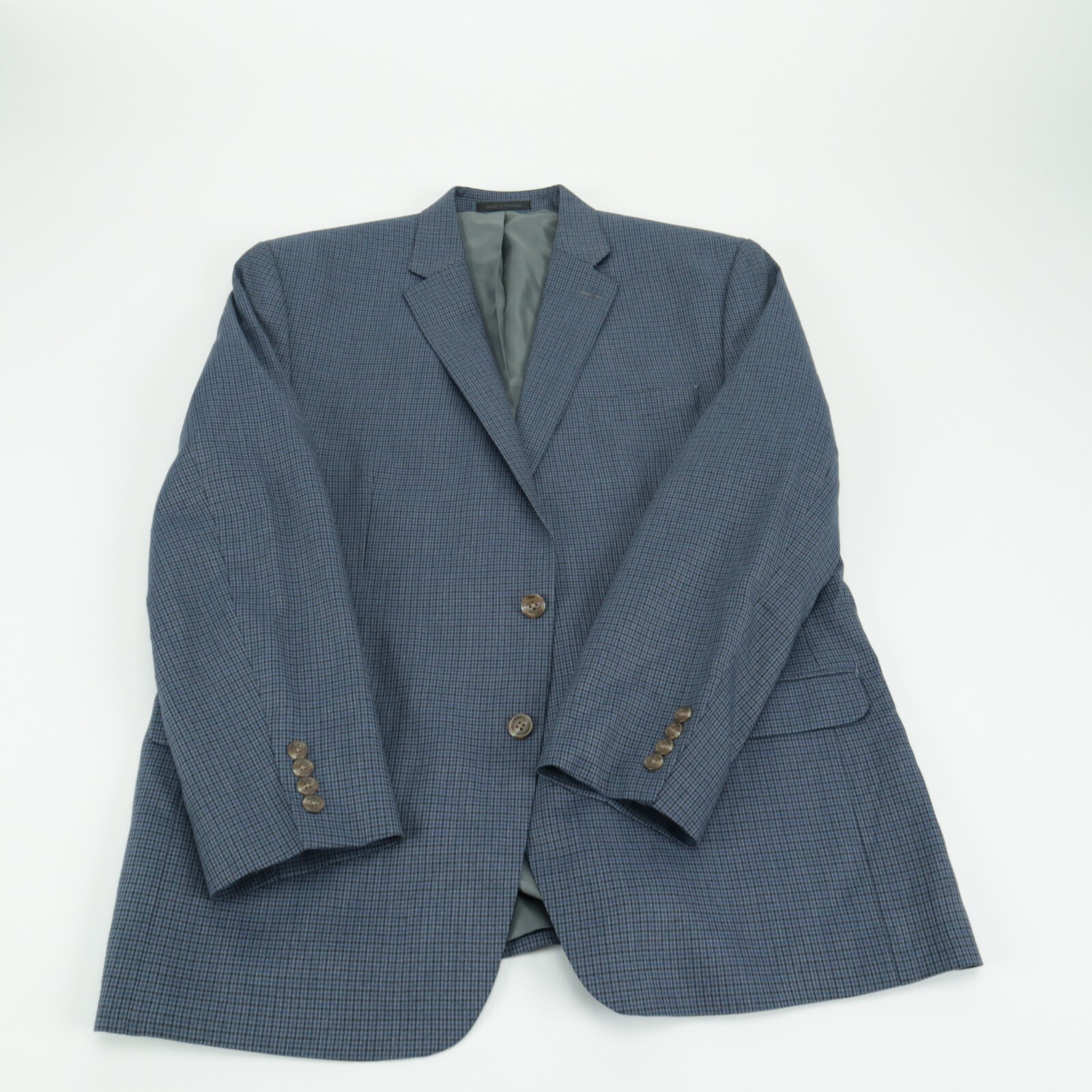 Chaps Medium Blue Mini Houndstooth Check Blazer S… - image 15