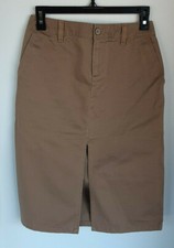 Gap Khakis Skirt EUC Size: 1 Beige Length 24" Front Slit VTG Made in India A627