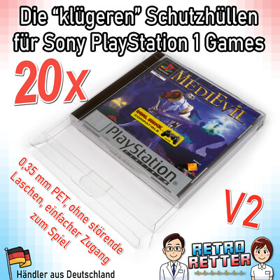 20x PlayStation 1 #CrystalClear Schutzhüllen | PS1 | PSOne Game Spiele CD OVP