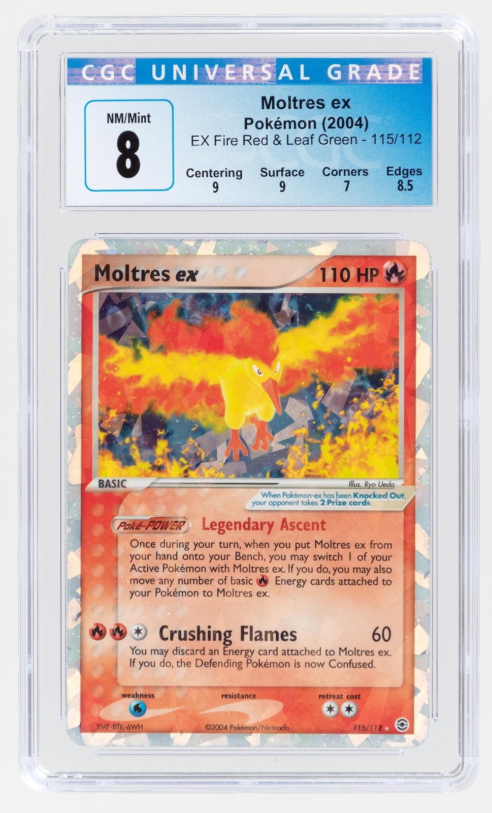 Moltres ex (115/112) [EX: FireRed & LeafGreen] PSA 8