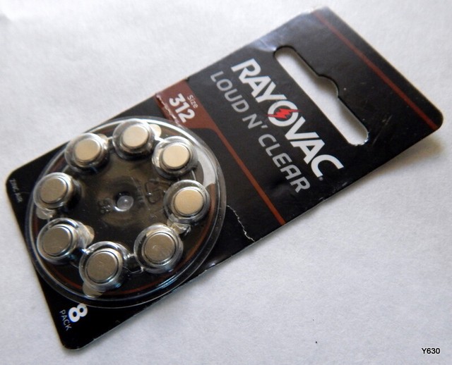 Rayovac Loud N' Clear 312 Hearing Aid Batteries 10 Packs(80 Batteries