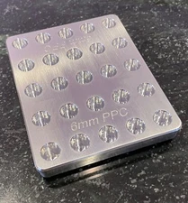 6mm PPC Reloading Block / Tray Precision CNC Machined from Billet Alum.