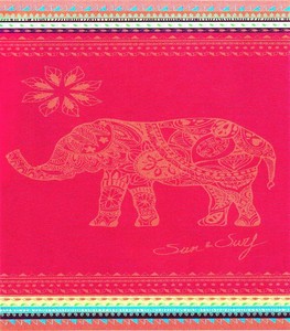 Détails Sur Serviette De Plage Drap De Bain 2 Places Elephant Rose Fuchsia Double Xxl
