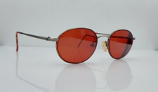 Vintage Lawrence Eyewear T2011 Brown Gray Oval Sunglasses Japan FRAMES ONLY