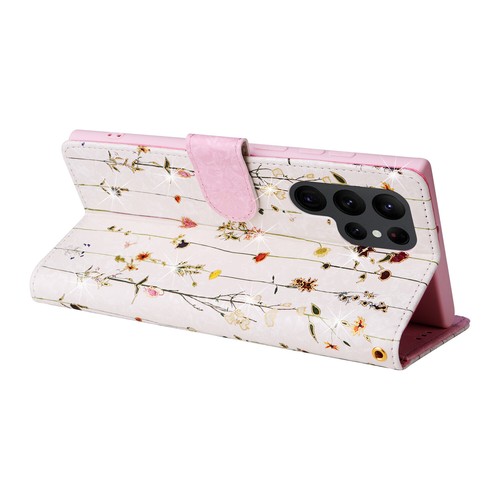 For Samsung S25 S24 S23 S22 S21 Flower Pattern Holder Wallet Flip Kickstand Case - Picture 24 of 57