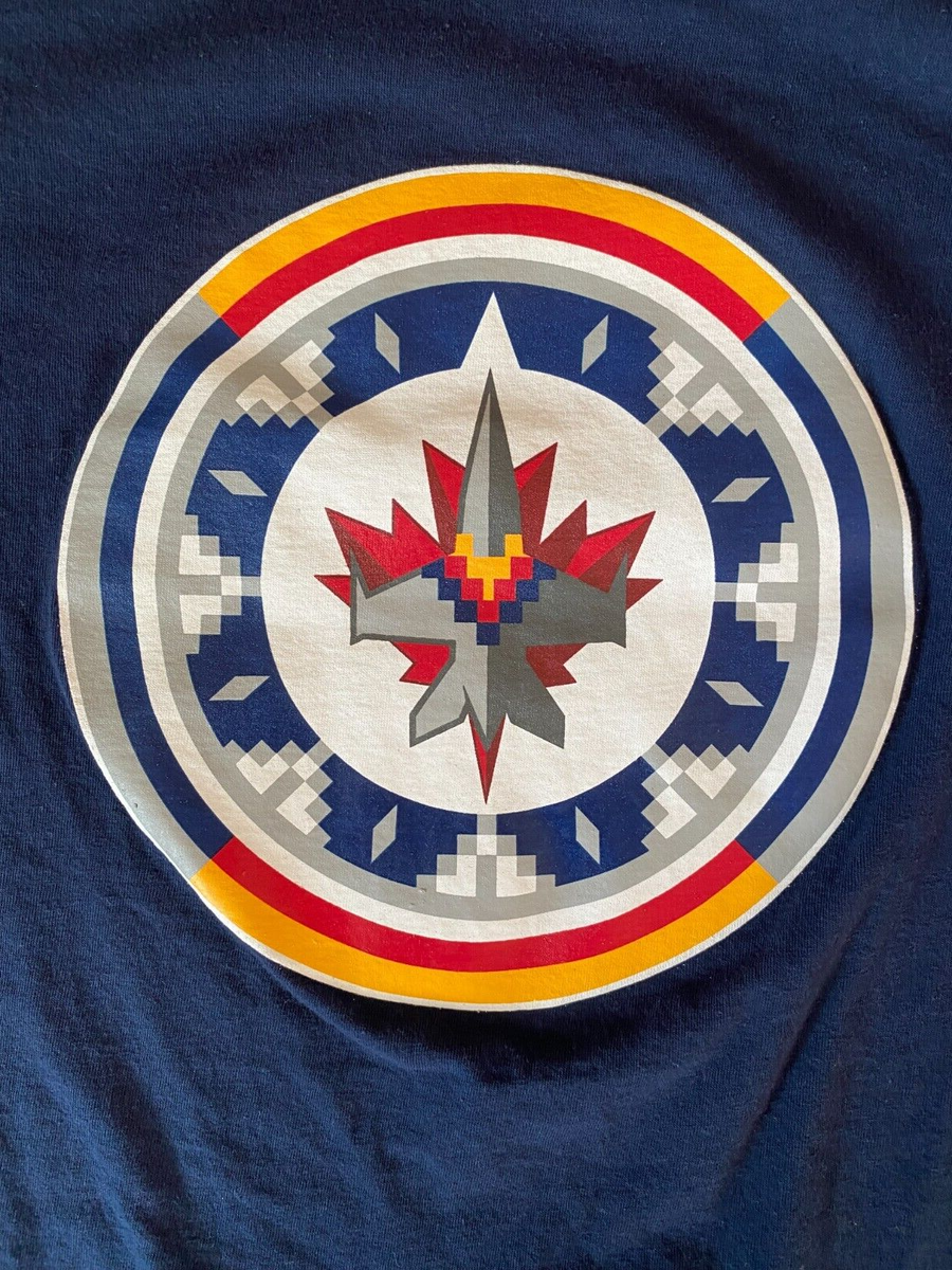 WINNIPEG JETS INDIGENOUS CULTURE ABORIGINAL SHIRT NHL LARGE L