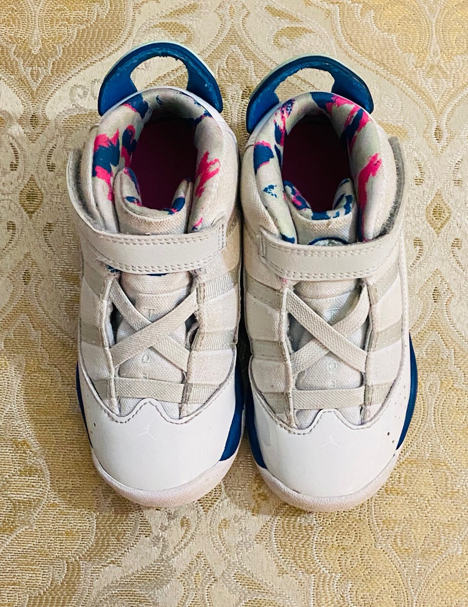 Nike Air Jordan Rings Sz 9C Barely White Gray Green Abyss 942780