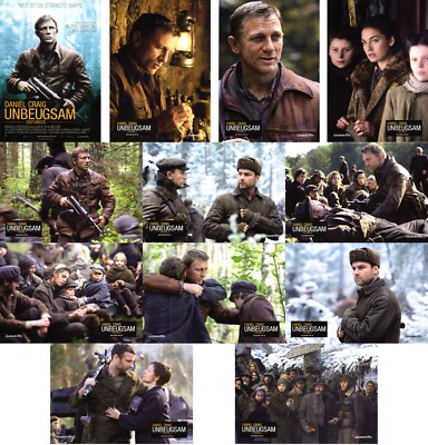 Unbeugsam - Defiance German lobby card set 12 AHF Daniel Craig, Liev Schreiber
