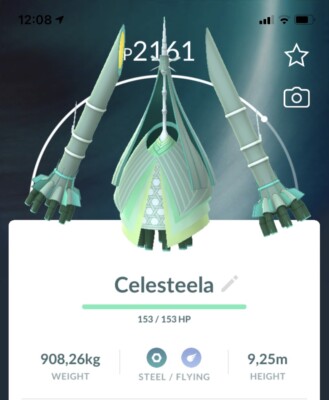 Celesteela Pokemon Gen7 Go Same/30 Day Pokémon PVP Ultra League Beast Alola