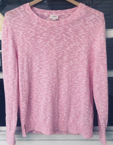 J.CREW NEW Women S Fits Like A 8-10 Pink Pullover Crew Neck Sweater Re-imagined