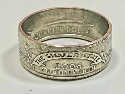Nevada Coin Ring USA State Quarter 25 Cents Handmade Vintage Custom Jewelry - Bild 5 von 12