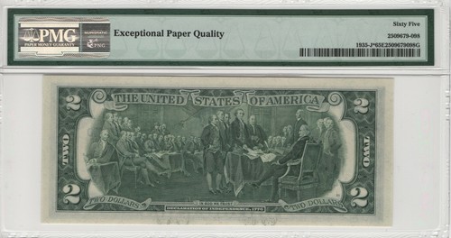 1976 $2 FEDERAL RESERVE STAR NOTE KANSAS CITY FR.1935-J* PMG GEM UNC 65 EPQ - Picture 2 of 3