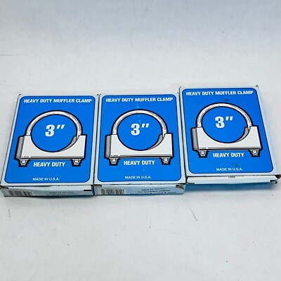 LOT OF 3 NI HEAVY DUTY 3'' MUFFLER CLAMP 3/8''