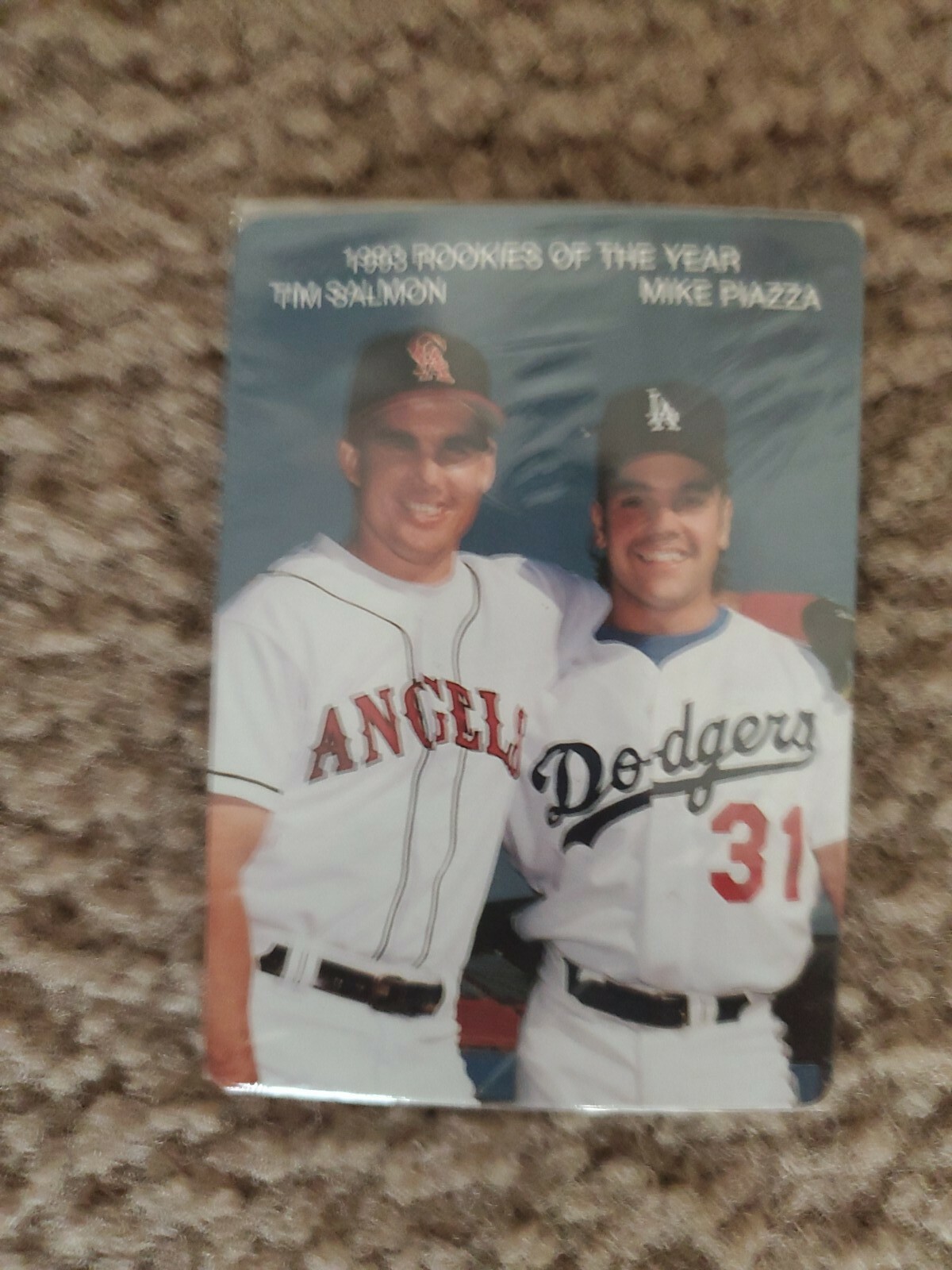 Tim Salmon and Mike Piazza 1994 Mothers Cookies #2 