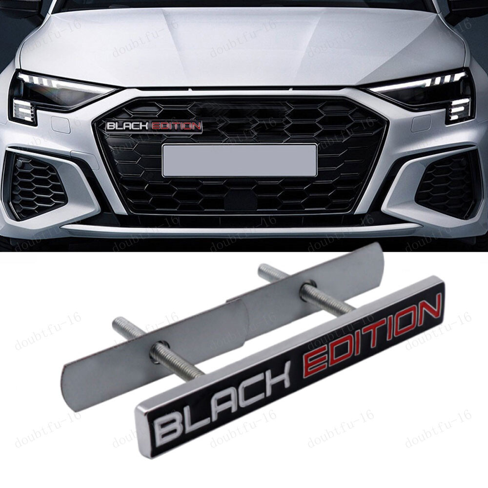 3D Metal Black EDITION Logo Car Front Grille Badge Emblem Logo Trim Accessories