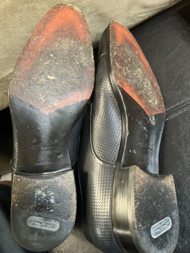 Santoni Double Monk Strap Mens Black Leather Buckles Italy 11652 45 F 8.5 READ - Picture 10 of 12