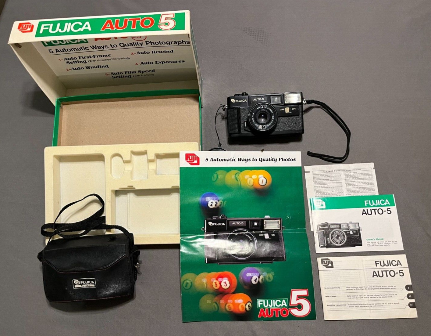Fujica Auto-5 vintage camera equipment - eBay listing photo 4