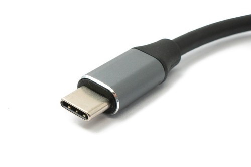 LAN Kabel 19 cm RJ45 Buchse zu USB 3.1 Typ C Stecker Adapter in Grau - Afbeelding 6 van 6