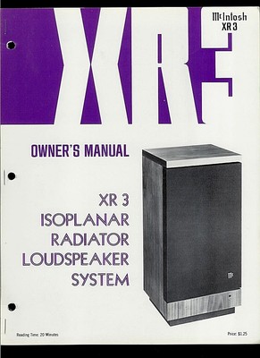 mcintosh xr3 speakers