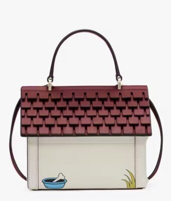 Kate Spade X Disney Lady and the Tramp Dog House Leather Bag NEW