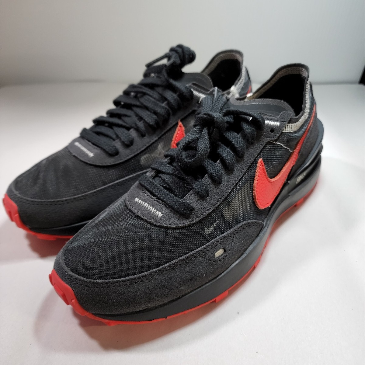 Nike Waffle One By You Custom Women's Shoe Size Black, Red