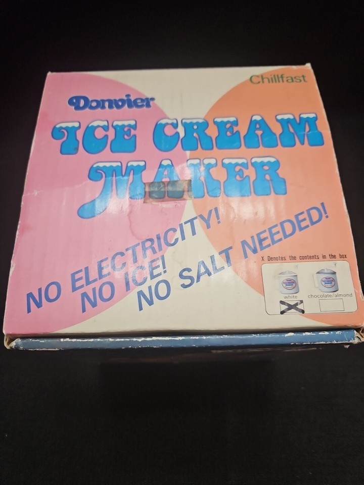 Vintage Donvier Chillfast Ice Cream Maker 2 Pint No Ice Manual Hand