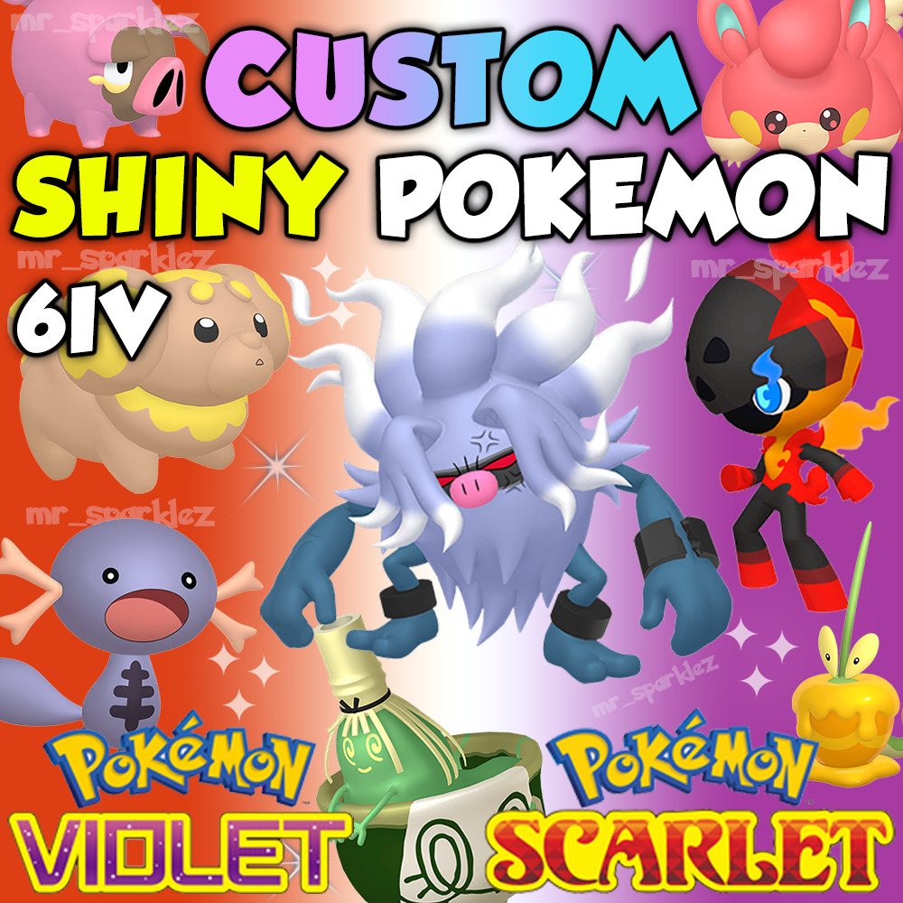 Any Custom Pokemon ✨Your Own OT & ID / 6IV / Shiny Pokemon Scarlet & Violet  ✨