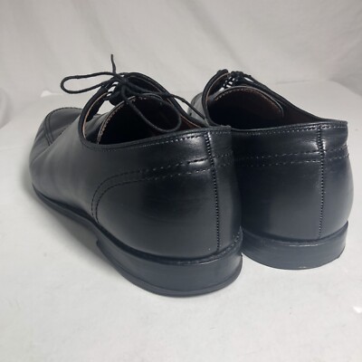 Allen Edmonds LaSalle Black Leather Split Toe Oxfords Shoes 4308