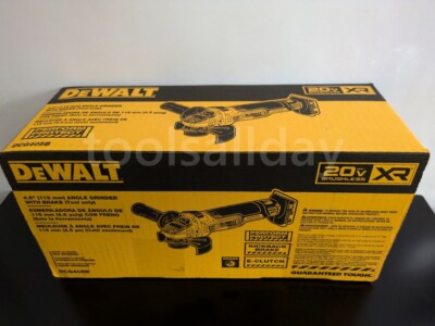 DEWALT DCG405B 20V MAX XR 4-1/2'' Brushless Angle Grinder w/ Kickback Break - NIB