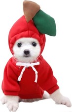 Pet Hoodie Clothing Cat Dog Fruit Costume Holiday Cosplay Warm Clothes M