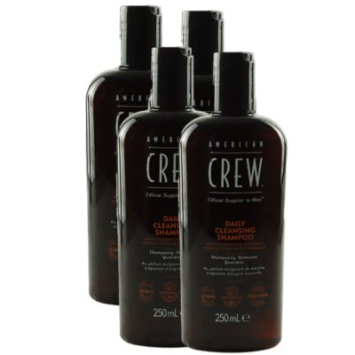 American Crew Daily Cleansing Shampoo 4 x 250 ml Reinigungsshampoo Set