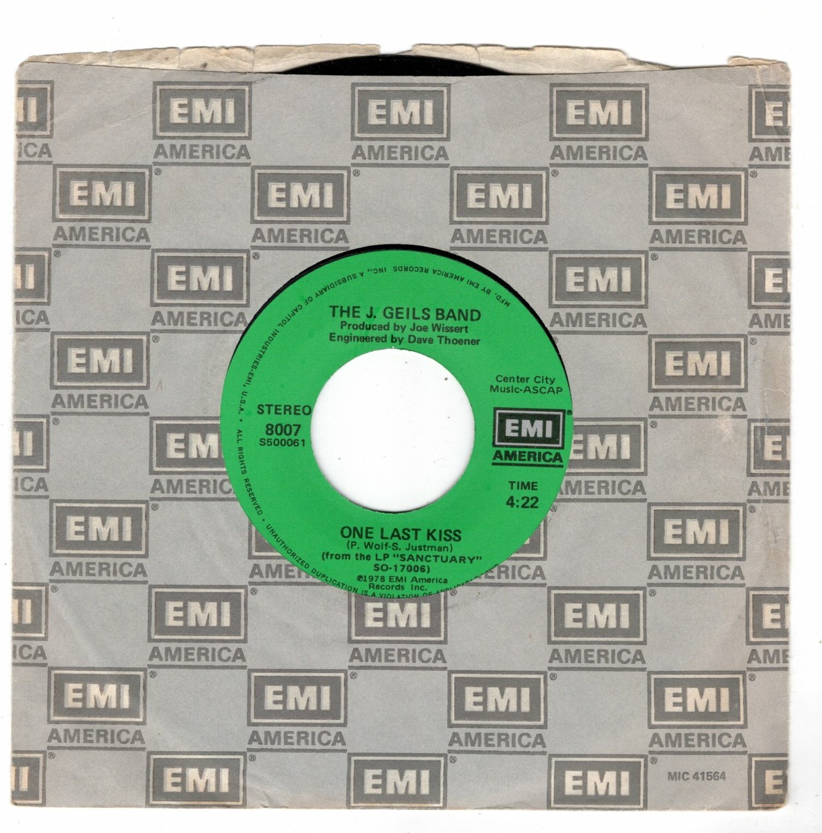 邦楽 Shoot me J+Jenius The J. Geils Band-One Last Kiss (Mint-) | eBay