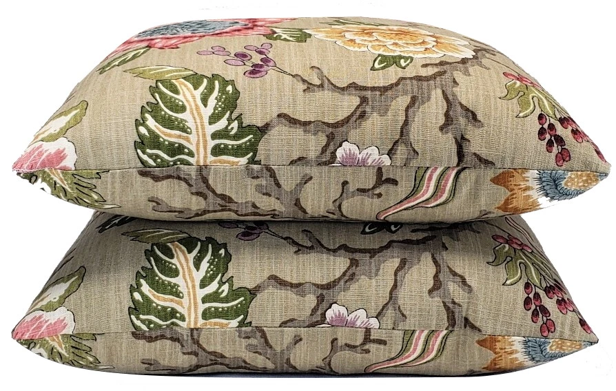 Funda de almohada decorativa floral Paul Kaufmann 18"" Foto 4 de 4