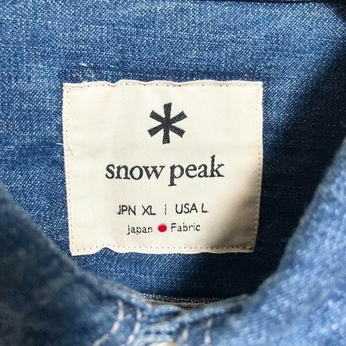 XL size! snowpeak Field Utility Pullover Denim Shirt - Picture 7 of 9