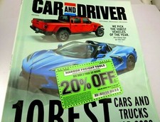 Car and Driver January 2020 magazine 10-Best Vehicles of the Year Jeep Corvette