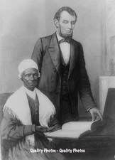 Sojourner Truth Abraham Lincoln w/Bible 8.5x11" Photo Print Abolitionist Rights