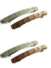 A Pack of 4 Beautiful Plastic Stripe Spring Fastening Hair Clip / Barrette Clip