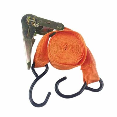 15 ft Ratchet Tie Down strap 1'' x 15ft, Orange Color Heavy Duty Cargo Straps