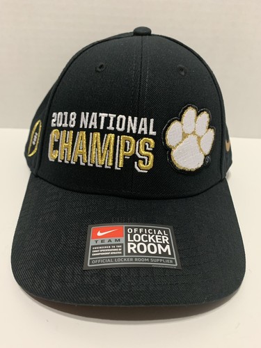 2018 National Champions Champs Clemson Tigers Nike Team Locker Room Hat New  Cap | eBay