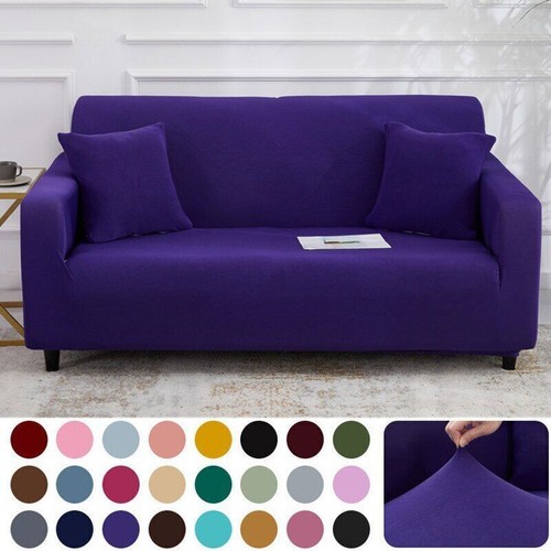 Solid Color Sofa Cover Stretch Couch Covers for Living Room Sectional Corner - Picture 32 of 44