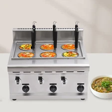 6 Holes Noodle Cooking Machine Commercial Pasta Cooker Pasta Maker Lpg Gas