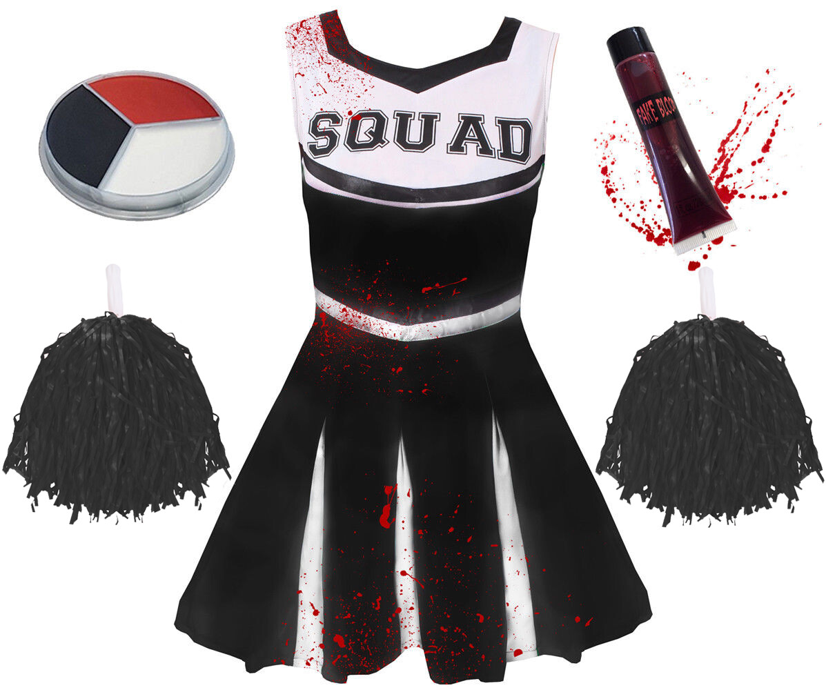 Cheerleader Costume Adult Black Cheerleader Costume Adult Black