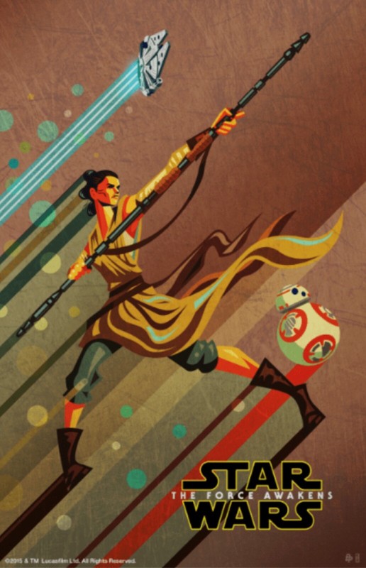 STAR WARS THE FORCE AWAKENS Poster  11"X17" New Disney Rewards
