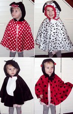 Baby Kinder Kostüm Fasching Karneval Katze Tier Hund Dalmatiner Maus Umhang