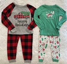 Lot of 2 -Child Christmas Pajama Sets 4 pc. Size: 6/6X