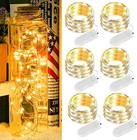 6X 20LED Flaschenlicht Korken Lichterkette Batterie Metall Weinflasche Licht