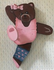 An Adorable Wooden Teddy Bear Ballerina - She's en pointe  